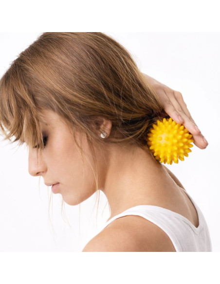 Piłka fizjo spiky do masażu i rehabilitacji 5,4 cm tullo żółta ref855