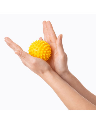 Piłka fizjo spiky do masażu i rehabilitacji 5,4 cm tullo żółta ref855