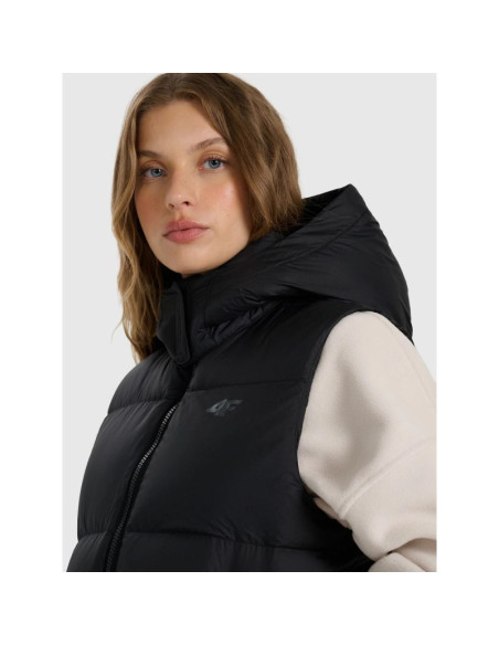 Bezrękawnik puchowy z naturalnym wypełnieniem damski 4f 4fwaw25tvjaf223-083s