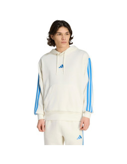 Bluza męska adidas essentials 3-stripes french terry hoodie kremowa kd4901