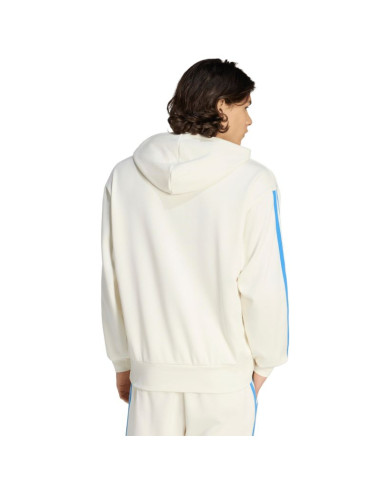 Bluza męska adidas essentials 3-stripes french terry hoodie kremowa kd4901