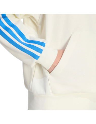 Bluza męska adidas essentials 3-stripes french terry hoodie kremowa kd4901