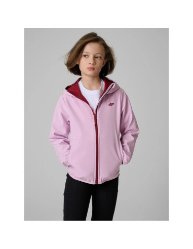 Kurtka softshell wiatroodporna membrana 5000 dziewczęca 4f 4fjwss26tsoff478-47s