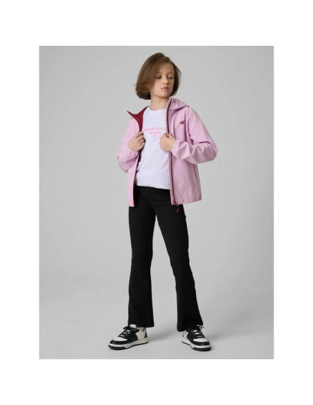 Kurtka softshell wiatroodporna membrana 5000 dziewczęca 4f 4fjwss26tsoff478-47s