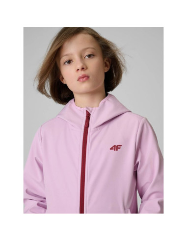 Kurtka softshell wiatroodporna membrana 5000 dziewczęca 4f 4fjwss26tsoff478-47s