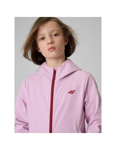 Kurtka softshell wiatroodporna membrana 5000 dziewczęca 4f 4fjwss26tsoff478-47s