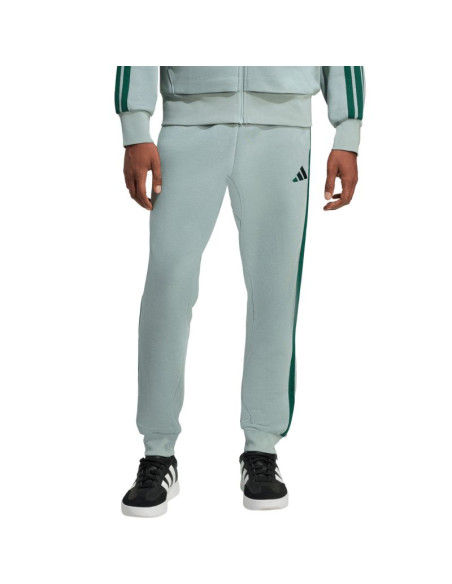 Spodnie męskie adidas essentials 3-stripes fleece miętowe kd4836