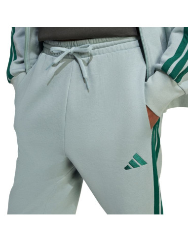 Spodnie męskie adidas essentials 3-stripes fleece miętowe kd4836