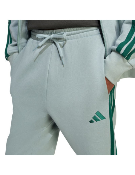 Spodnie męskie adidas essentials 3-stripes fleece miętowe kd4836