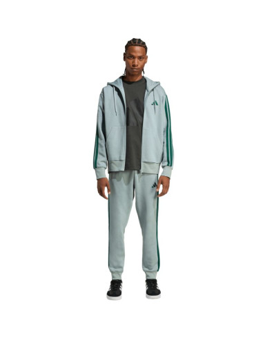 Spodnie męskie adidas essentials 3-stripes fleece miętowe kd4836