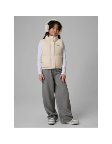 Bezrękawnik z wypełnieniem syntetycznym dziewczęcy 4f 4fjwss26tvjaf312-12s