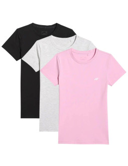 T-shirt damski (zestaw koszulek 3 szt.) 4f 4fwmm00ttshf3306-10s-20s-56s