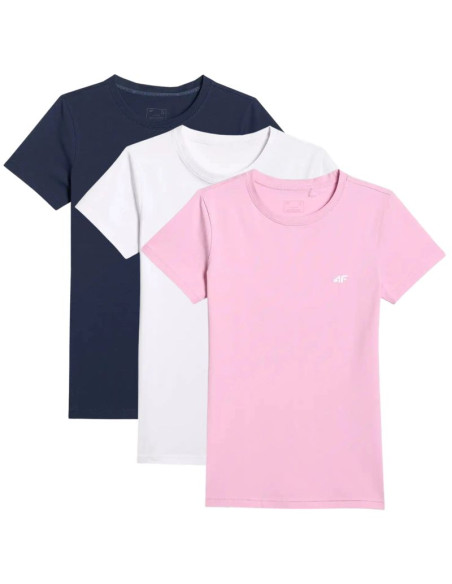 T-shirt damski (zestaw koszulek 3 szt.) 4f 4fwmm00ttshf3306-10s-20s-56s