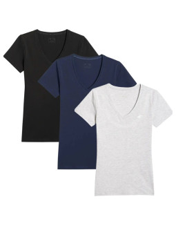 T-shirt damski (zestaw koszulek 3 szt.) 4f 4fwmm00ttshf3307-20s-27m-31s