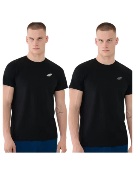 T-shirt męski (zestaw koszulek 2 szt.) 4f 4fwaw25ttshm3458-020s-20s