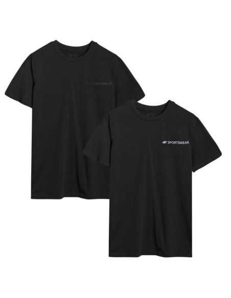 T-shirt męski (zestaw koszulek 2 szt.) 4f 4fwaw25ttshm3457-020s-20s