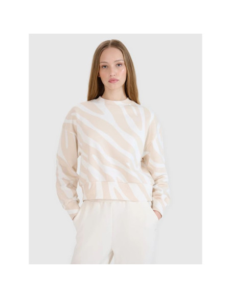 Damska bluza dresowa nierozpinana bez kaptura 4f 4fwss25tswsf1579-11a