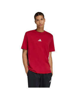 Koszulka męska adidas essentials 3-stripes czerwona kd4865