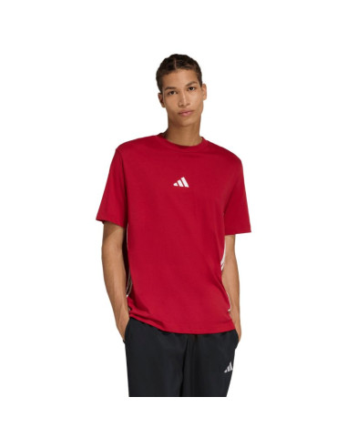 Koszulka męska adidas essentials 3-stripes czerwona kd4865