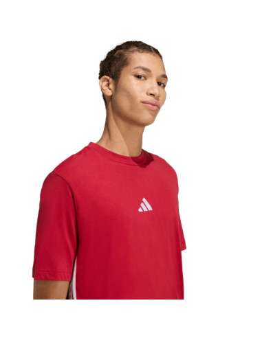 Koszulka męska adidas essentials 3-stripes czerwona kd4865