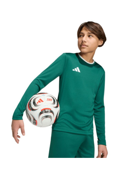 Koszulka dla dzieci adidas entrada 26 long sleeve jersey zielona kf5873