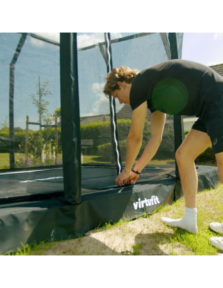Virtufit trampolina ogrodowa do wkopania 183 x 274 cm z siatką