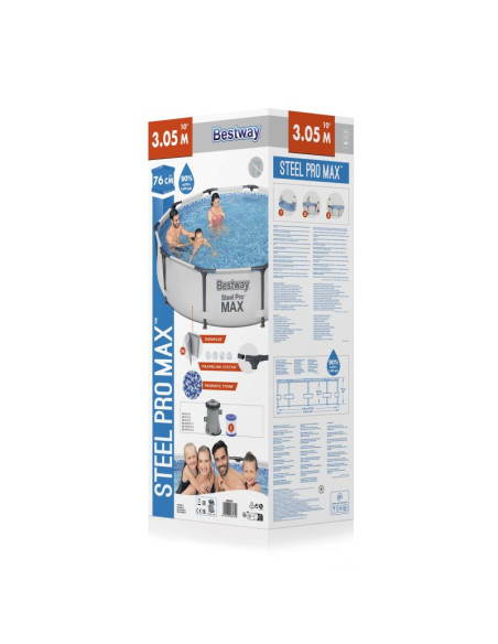 Basen 56408 steel pro max 10' x 30"/3.05m x 76cm pool set