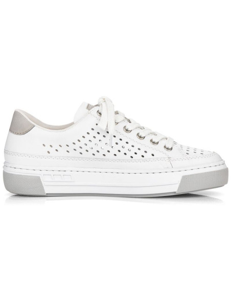 Skórzane buty ażurowe rieker w