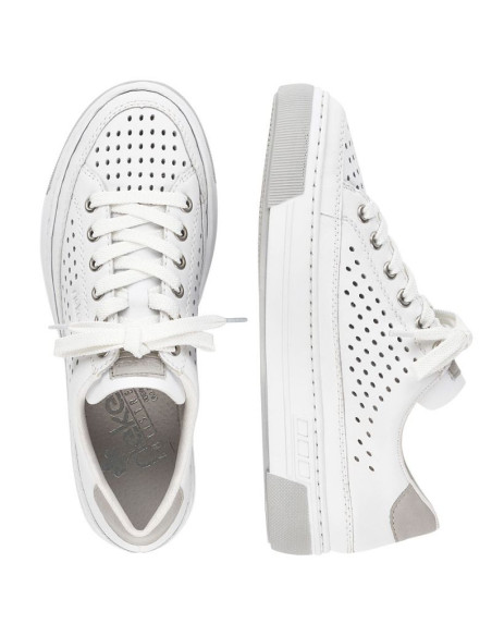 Skórzane buty ażurowe rieker w