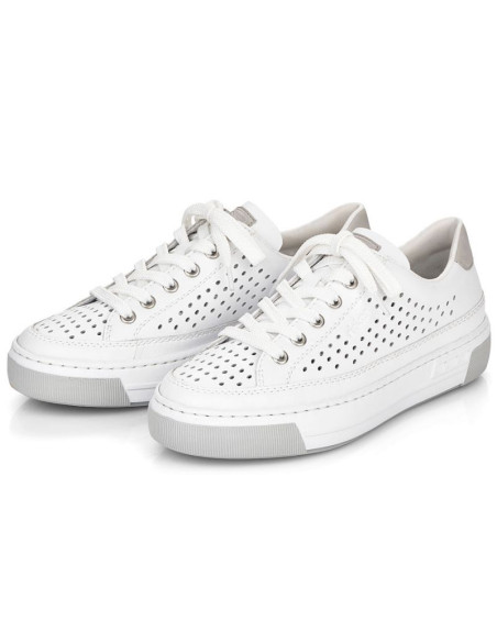 Skórzane buty ażurowe rieker w