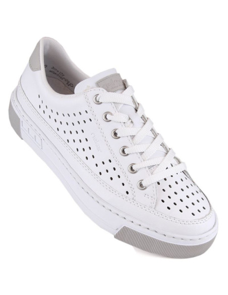 Skórzane buty ażurowe rieker w