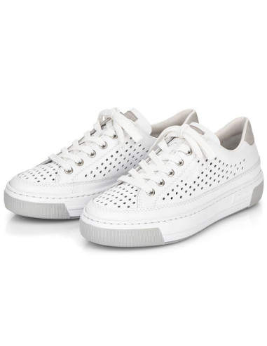 Skórzane buty ażurowe rieker w