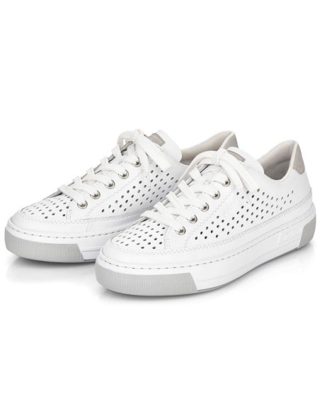 Skórzane buty ażurowe rieker w