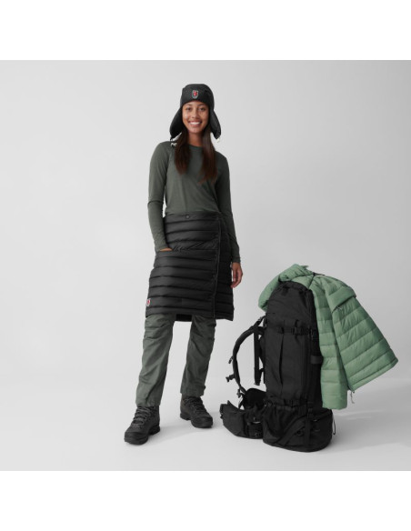 Spódnica trekkingowa damska fjällräven expedition pack down skirt black puchowa czarna (f86367-550)