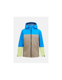 Kurtka przeciwdeszczowa peak performance trail hipe shell jacket - bril blue/avid beige/sunny adv