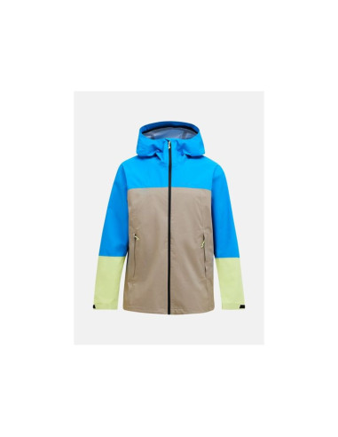 Kurtka przeciwdeszczowa peak performance trail hipe shell jacket - bril blue/avid beige/sunny adv