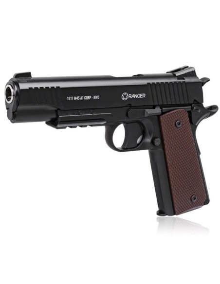 Pistolet wiatrówka ranger 1911 m45a1 cqbp k.4,5bbs 21-strz. metal slide kwc