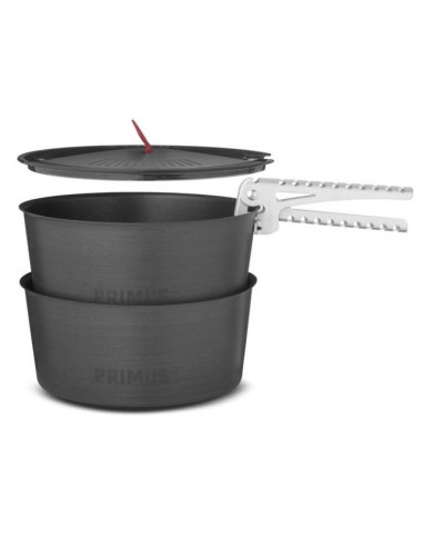 Primus 740310 kampingowy przybór kuchenny zestaw garnków 1,3 l aluminium, czarny