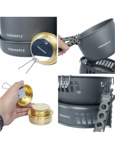 Zestaw fire maple cooking kit w alcohol burner