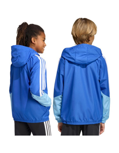 Kurtka dla dzieci adidas tiro 26 competition all weather niebieska kb0157