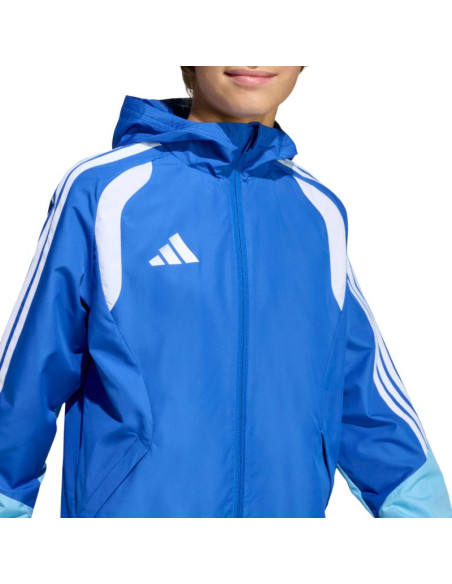 Kurtka dla dzieci adidas tiro 26 competition all weather niebieska kb0157