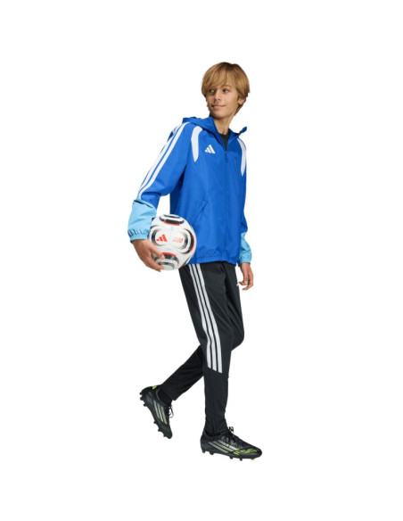 Kurtka dla dzieci adidas tiro 26 competition all weather niebieska kb0157
