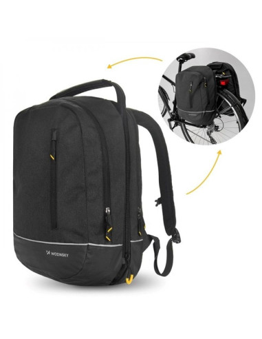 Wozinsky torba rowerowa podwójna plecak 2w1 30l czarna (wbb30bk)