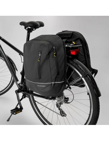 Wozinsky torba rowerowa podwójna plecak 2w1 30l czarna (wbb30bk)