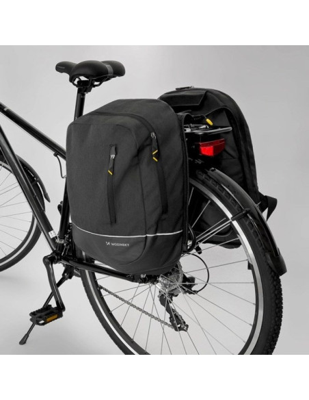 Wozinsky torba rowerowa podwójna plecak 2w1 30l czarna (wbb30bk)