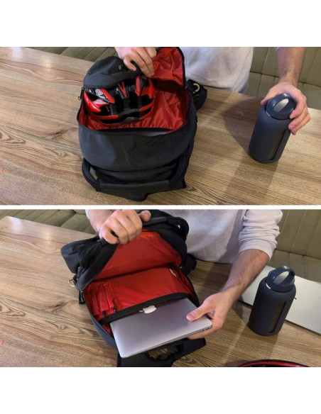 Wozinsky torba rowerowa podwójna plecak 2w1 30l czarna (wbb30bk)