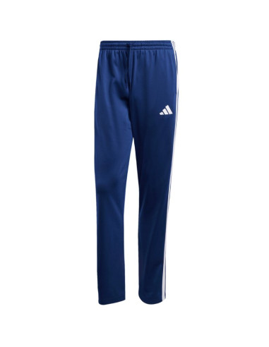 Spodnie męskie adidas 3-stripes tricot regular fit open hem niebieskie ji8803