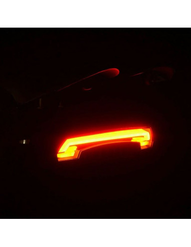 Lampka rowerowa tylna rockbros lkwd-r1 z laserem i pilotem + kabel micro usb - usb-a - czarna