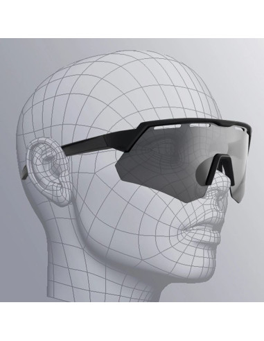 Okulary rowerowe rockbros polaryzacyjne z ochroną uv i wkładką korekcyjną - szare