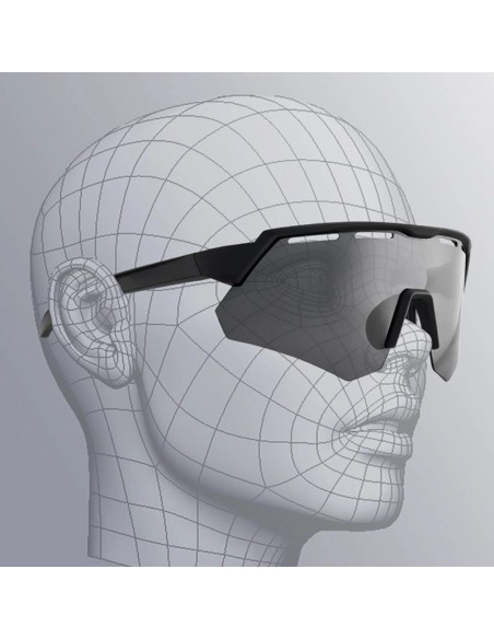 Okulary rowerowe rockbros polaryzacyjne z ochroną uv i wkładką korekcyjną - szare
